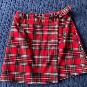 J.Galt plaid wrap mini skirt